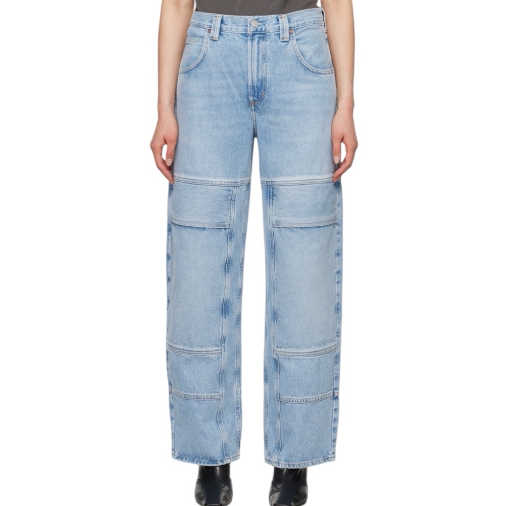 AGOLDE “Tanis” Wide Leg Utility Jean “conflict” blue NEW NWT 26 - Picture 1 of 10